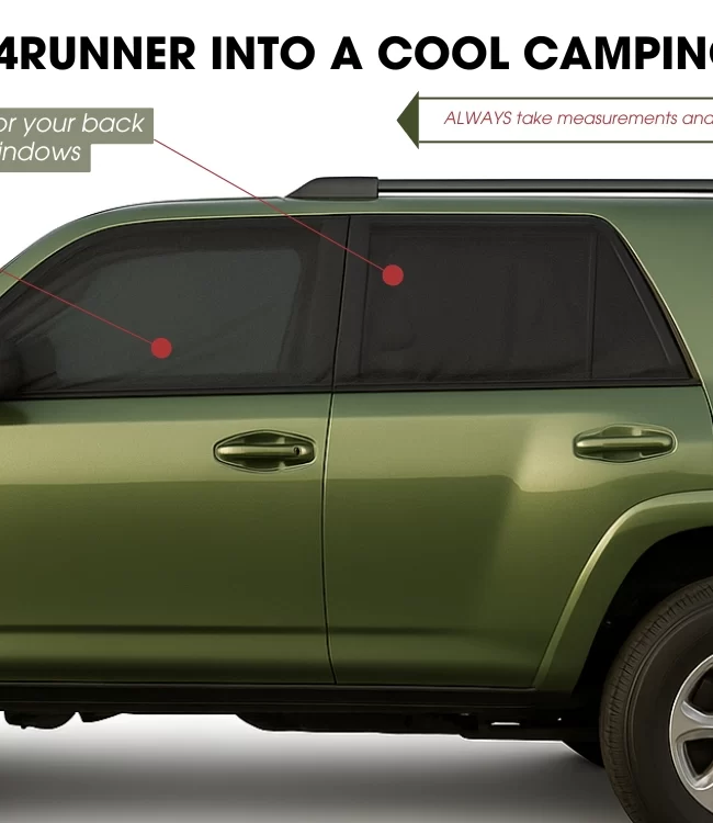 Qualizzi sunshades the L and XL sizes fit the 4 runner windows