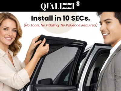 Qualizzi, the easieste car side window sunshades to install and remove