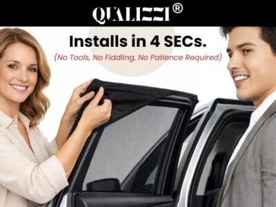 Qualizzi, the easiest car window sunshades to install and remove in 4 seconds