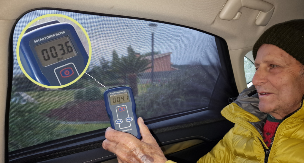 car window shades for seniors need reduced UVA radiation